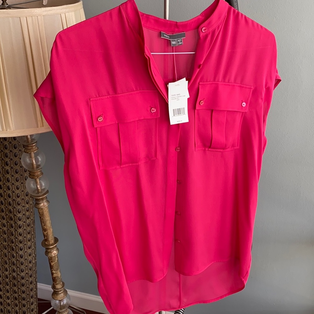 Vince silk blouse pink